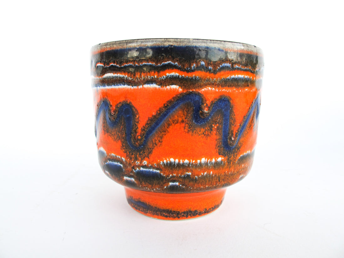 west german pottery plant pot Volcano Glaze West German and Midcentury Pottery Ceramic Plant Pots (Sold individually)