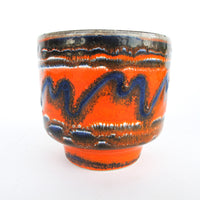 Volcano Glaze West German and Midcentury Pottery Ceramic Plant Pots 