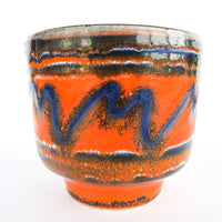 Volcano Glaze West German and Midcentury Pottery Ceramic Plant Pots 