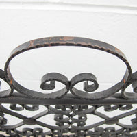 Black Cast Metal Scroll Square Racho Fireplace Screen