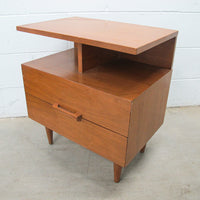 Midcentury Wood Bedside Table Nightstand