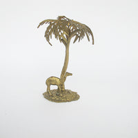 Brass Palm Tree and Camel Jewelry Holder Organizer