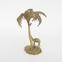 Brass Palm Tree and Camel Jewelry Holder Organizer