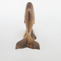 Myrtlewood Whale Sculpture Statue on stand - Made in Oregon