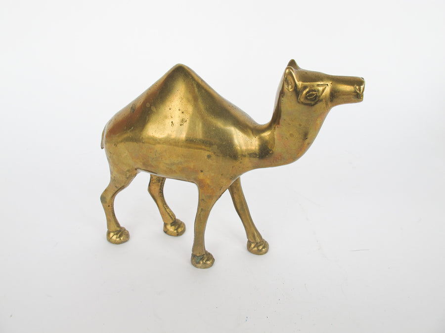 Minimal Vintage Shiny Brass Camel