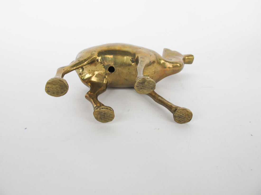 Minimal Vintage Shiny Brass Camel