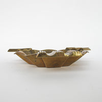 Triangular etched Brass Ashtray