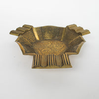 Triangular etched Brass Ashtray