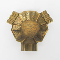 Triangular etched Brass Ashtray