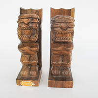 Tiki Monkeypod Wood Bookends Explorers Cove Hawaii