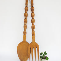 Neutral Fork and Spoon Large Wall Art