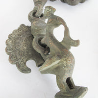 Cast Bronze Figures Elephant Chain