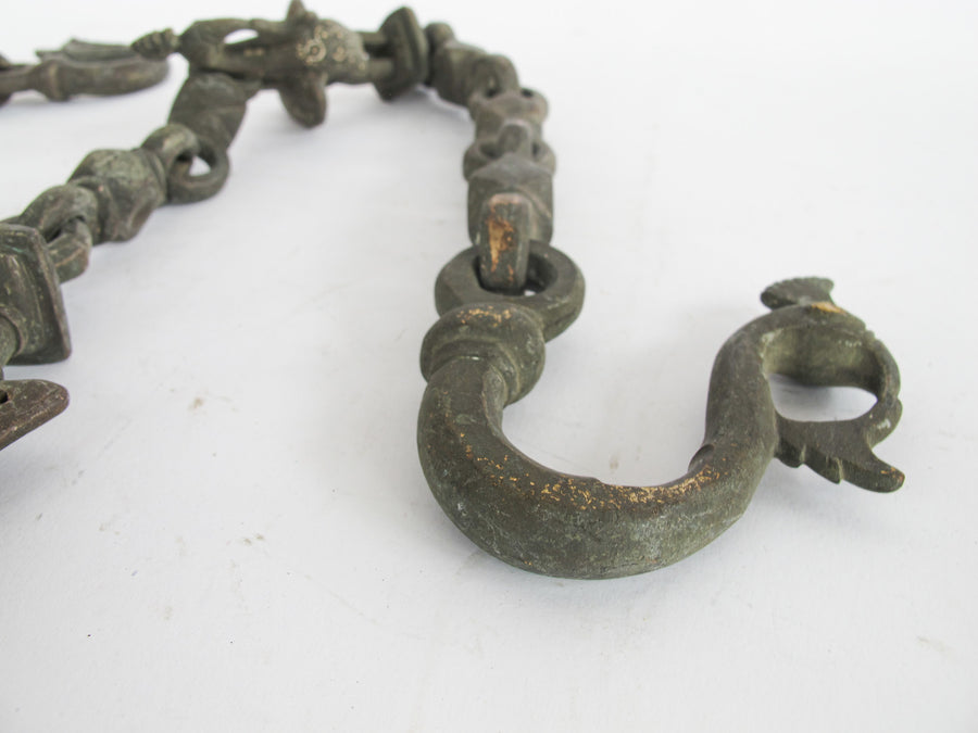 Cast Bronze Figures Elephant Chain