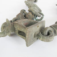 Cast Bronze Figures Elephant Chain