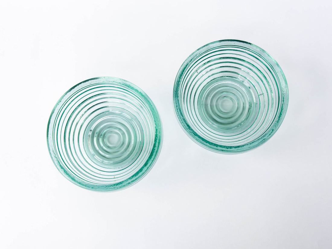 Art Deco Glass Bowls Set of 2 Anchor Hocking