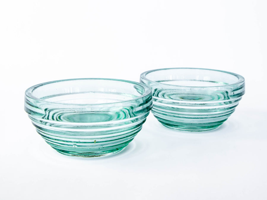 Art Deco Glass Bowls Set of 2 Anchor Hocking