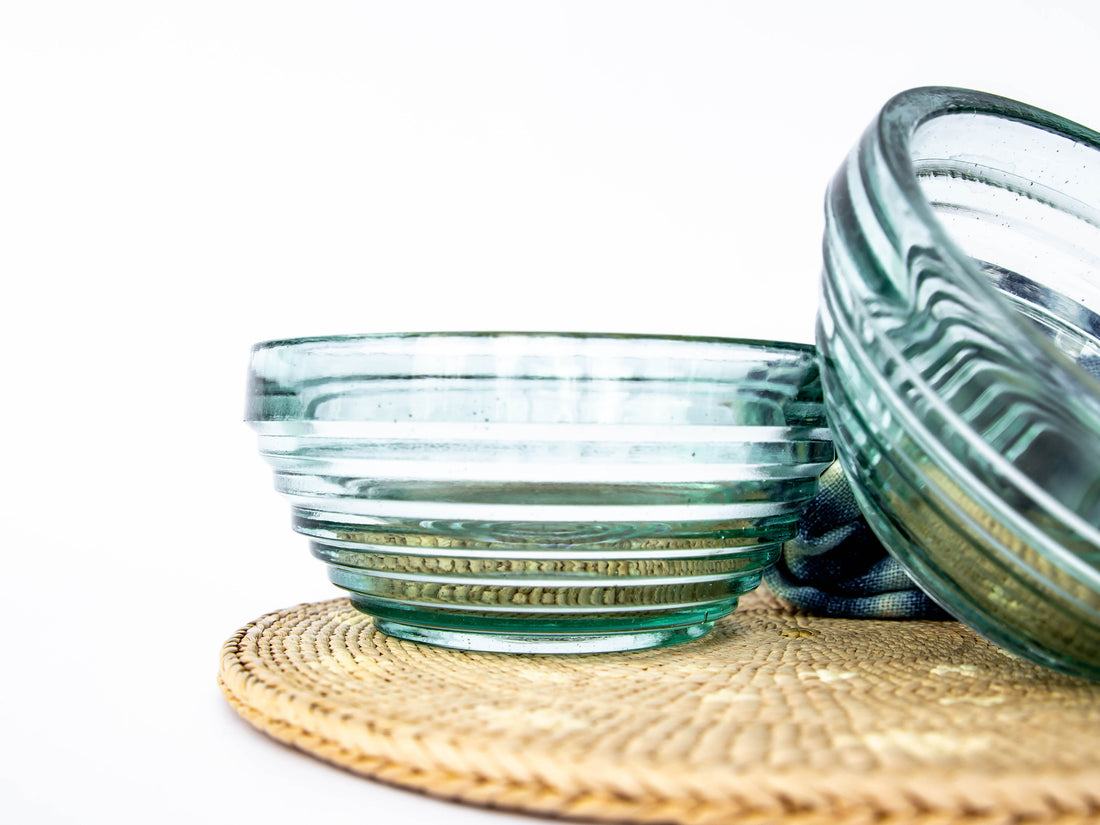 Art Deco Glass Bowls Set of 2 Anchor Hocking