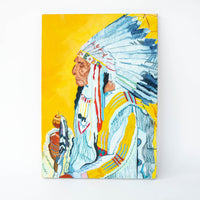 Native American Portrait Painting- Signed Elsie T