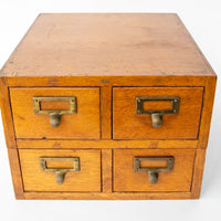 Globe 4 Drawer Card Catalog Index Cabinet