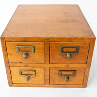 Globe 4 Drawer Card Catalog Index Cabinet