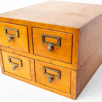 Globe 4 Drawer Card Catalog Index Cabinet