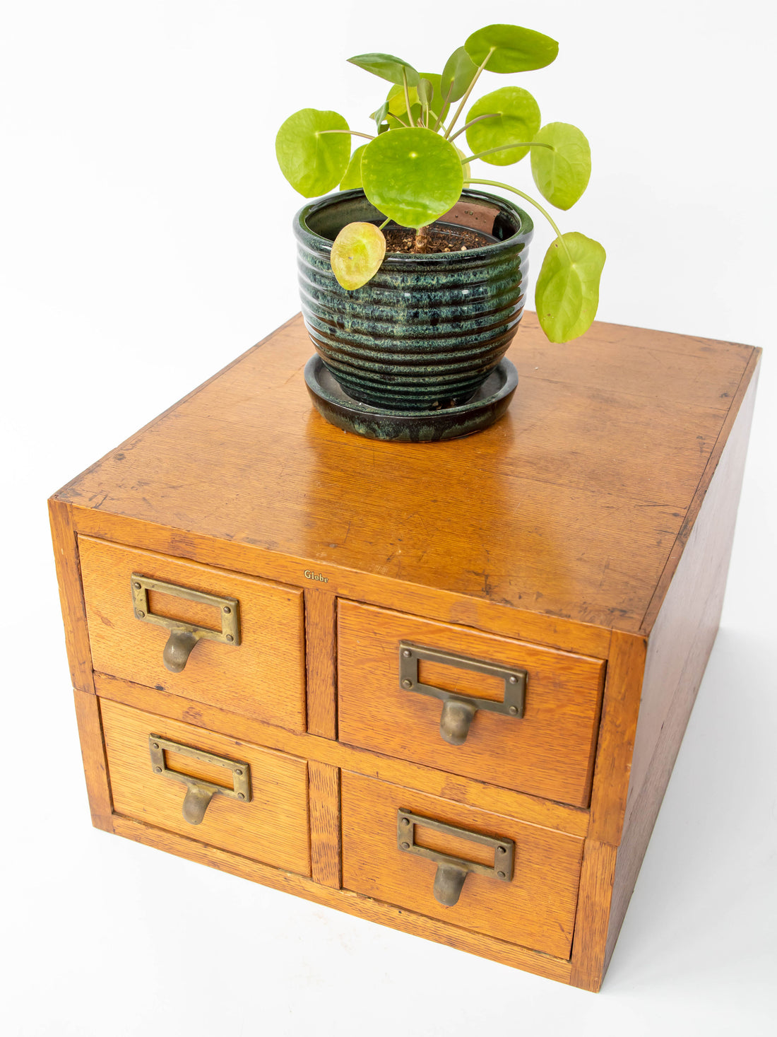 Globe 4 Drawer Card Catalog Index Cabinet