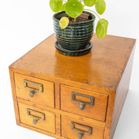 Globe 4 Drawer Card Catalog Index Cabinet