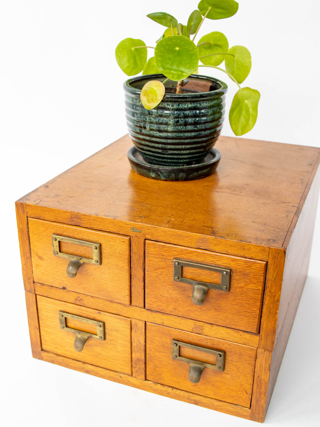 Globe 4 Drawer Card Catalog Index Cabinet