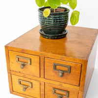 Globe 4 Drawer Card Catalog Index Cabinet