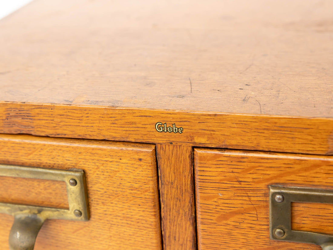 Globe 4 Drawer Card Catalog Index Cabinet