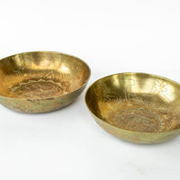 Antique Etched Brass Bowls Made in China