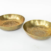 Antique Etched Brass Bowls Made in China