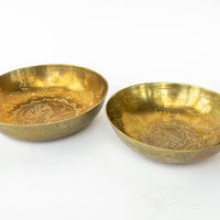 Antique Etched Brass Bowls Made in China