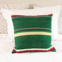 Green Serape Down Throw Pillows 24" X 24"