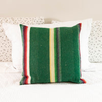 Green Serape Down Throw Pillows 24" X 24"