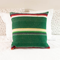 Green Serape Down Throw Pillows 24" X 24"