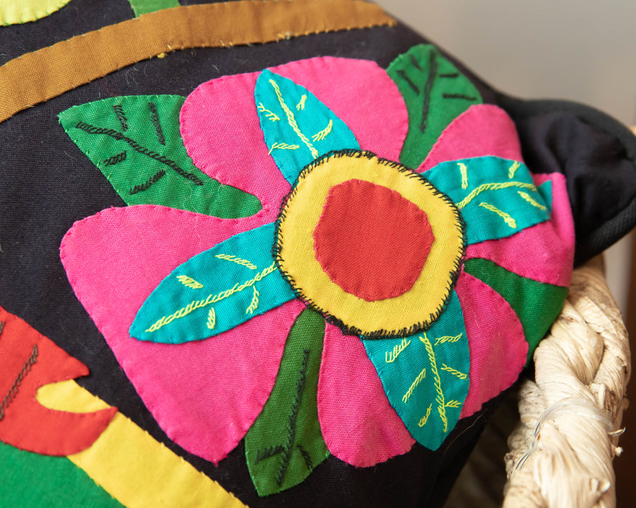 Brazilian Parrot Embroidery Pillow