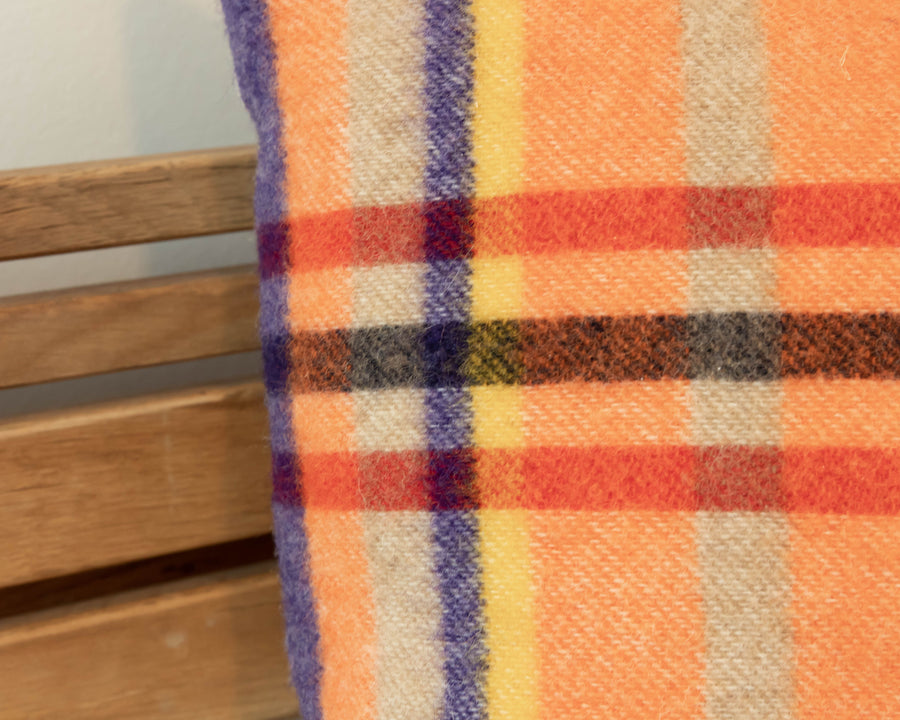 Plaid Wool Upcycled Blanket Pillows