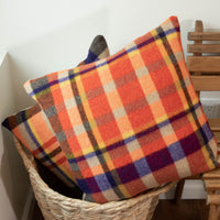 Plaid Wool Upcycled Blanket Pillows