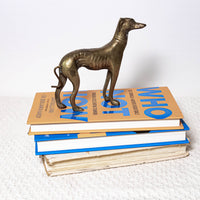 Adorable Mid-Century Solid Brass Italian Greyhound