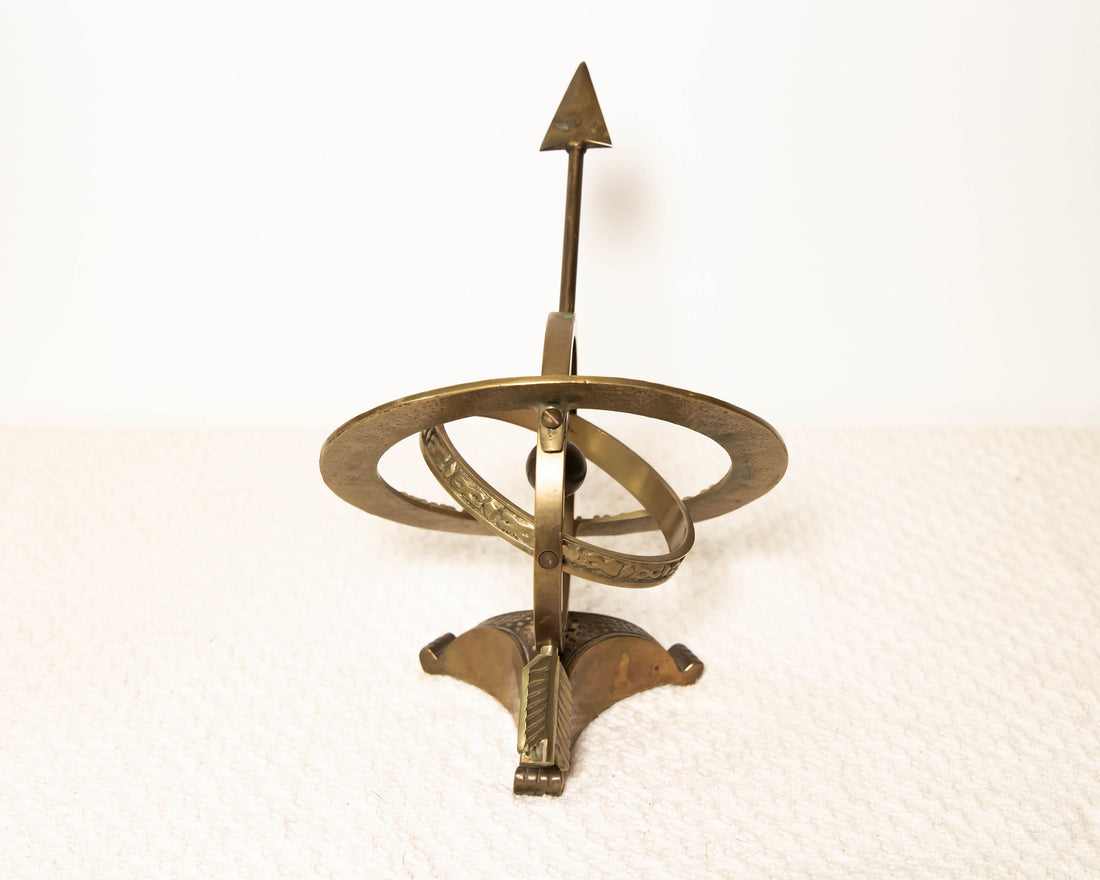 Large Vintage Brass Arrow Sundial