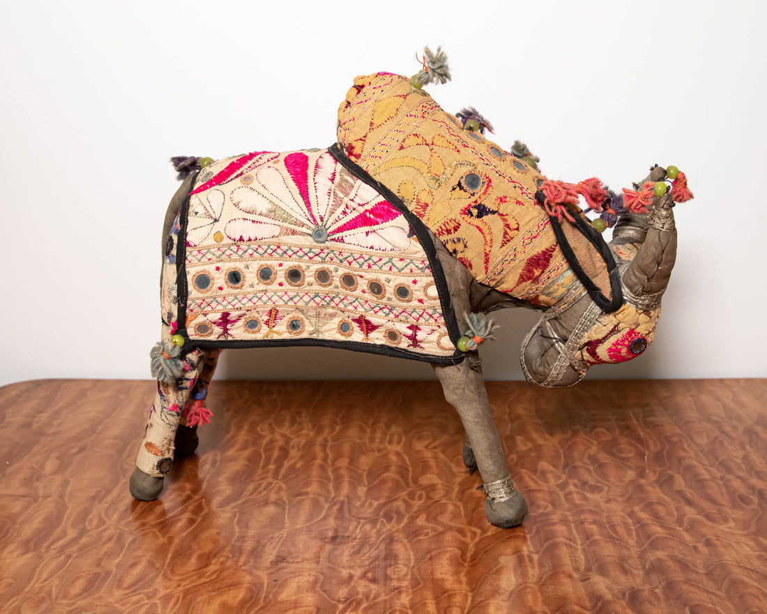 Rajasthani Antique Fabric Bull From India