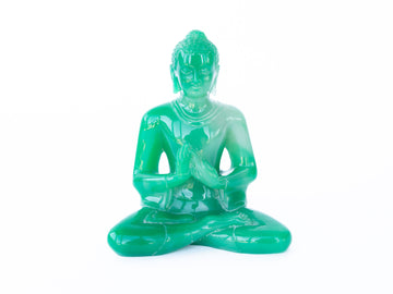 Green Jade color Resin Buddah