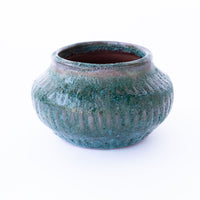 Green Volcano Bubble Glaze Ceramic Plant Pot