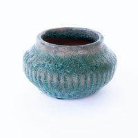 Green Volcano Bubble Glaze Ceramic Plant Pot