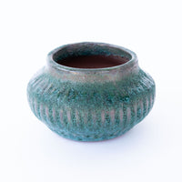 Green Volcano Bubble Glaze Ceramic Plant Pot