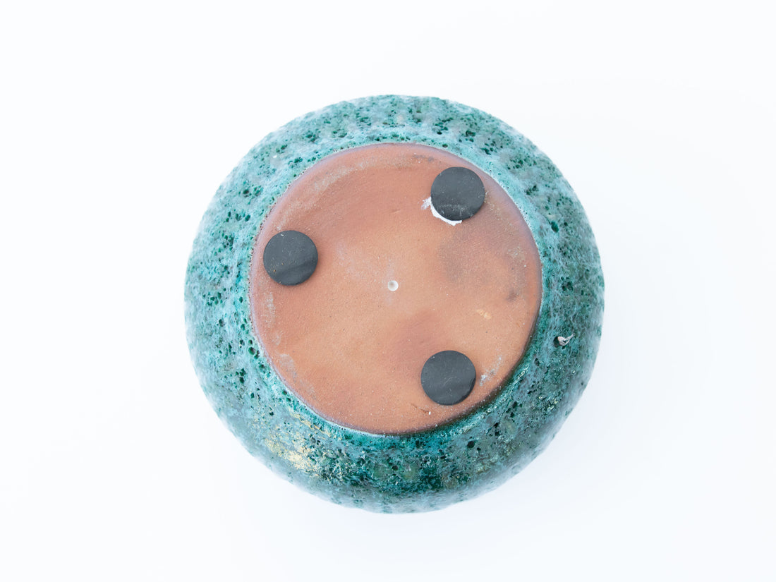 Green Volcano Bubble Glaze Ceramic Plant Pot