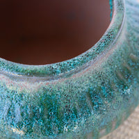 Green Volcano Bubble Glaze Ceramic Plant Pot