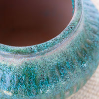 Green Volcano Bubble Glaze Ceramic Plant Pot
