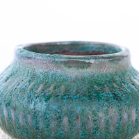 Green Volcano Bubble Glaze Ceramic Plant Pot